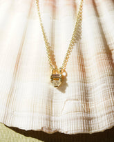 Moon white diamonds necklace